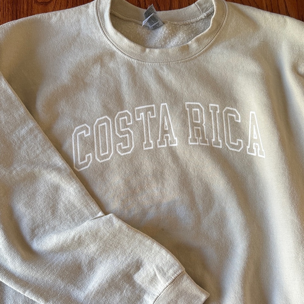Costa Rica Beige unisex sweatshirt